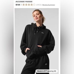 Alo Black Hoodie | Size L